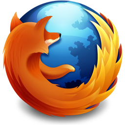 Firefox 标志：一只盘旋在地球上的火狐